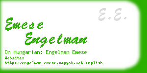 emese engelman business card